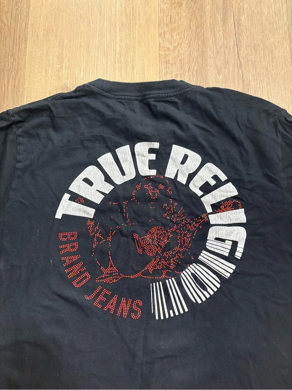 True Religion Black Logo Crew Neck T-Shirt - Men's